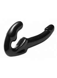 Чёрный безремневой страпон Revolver - XR Brands - купить с доставкой в Копейске