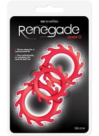 Набор из 3 красных эрекционных колец Renegade Gears - NS Novelties - в Копейске купить с доставкой