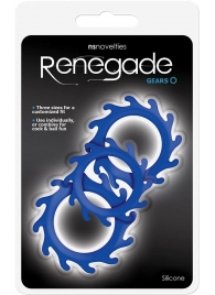 Набор из 3 синих эрекционных колец Renegade Gears - NS Novelties - в Копейске купить с доставкой