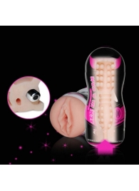 Мастурбатор-вагина Sex In A Can Vibra Vagina Tunnel - Lovetoy - в Копейске купить с доставкой