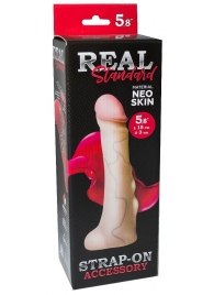 Реалистичная насадка с мошонкой REAL Standard - 18 см. - LOVETOY (А-Полимер) - купить с доставкой в Копейске