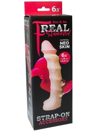 Насадка REAL Standard со спиралевидным узором - 19 см. - LOVETOY (А-Полимер) - купить с доставкой в Копейске