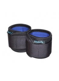 Неопреновые черно-синие наручники - Sitabella - купить с доставкой в Копейске