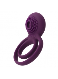 Фиолетовое эрекционное виброкольцо Tammy с подхватом мошонки - Svakom - в Копейске купить с доставкой