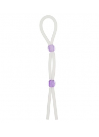 Прозрачное эрекционное кольцо-лассо SILICONE LASSO COCK RING DUAL BEADS - NMC - в Копейске купить с доставкой