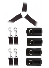 Комплект наручников и поножей LUXURIOUS BED RESTRAINT CUFF SET - Blush Novelties - купить с доставкой в Копейске
