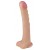Телесный ребристый фаллоимитатор-супергигант с мошонкой на присоске - 39 см. - LOVETOY (А-Полимер)