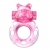 Розовое эрекционное виброкольцо на пенис Pink Bear - Baile - в Копейске купить с доставкой