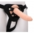 Телесный страпон на черных трусиках STRAP ON REAL DILDO - 20 см. - Dream Toys - купить с доставкой в Копейске