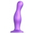 Фиолетовая насадка Strap-On-Me Dildo Plug Curvy size L - Strap-on-me - купить с доставкой в Копейске