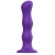 Фиолетовая насадка Strap-On-Me Dildo Geisha Balls size XL - Strap-on-me - купить с доставкой в Копейске
