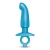 Голубая анальная пробка для массажа простаты Hither Silicone Prostate Plug - 14,3 см. - b-Vibe - в Копейске купить с доставкой