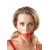 Силиконовый кляп-шар на чёрных ремешках Red Gag silicone - Orion - купить с доставкой в Копейске