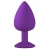 Большая фиолетовая анальная пробка Emotions Cutie Large с голубым кристаллом - 10 см. - Lola Games - купить с доставкой в Копейске