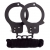 Чёрные наручники из листового металла в комплекте с веревкой BONDX METAL CUFFS LOVE ROPE SET - Dream Toys - купить с доставкой в Копейске