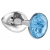 Малая серебристая анальная пробка Diamond Light blue Sparkle Small с голубым кристаллом - 7 см. - Lola Games - купить с доставкой в Копейске