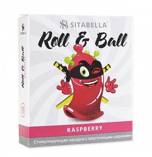 Стимулирующий презерватив-насадка Roll   Ball Raspberry - Sitabella - купить с доставкой в Копейске