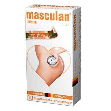 Розовые презервативы Masculan Ultra Long Pleasure с колечками, пупырышками и продлевающим эффектом - 10 шт. - Masculan - купить с доставкой в Копейске