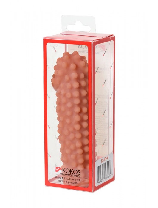 Телесная насадка на фаллос с бугорками KOKOS Extreme Sleeve 10 - 15,8 см. - KOKOS - в Копейске купить с доставкой