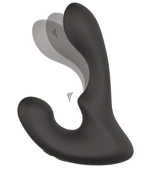 Чёрный массажер простаты с 2 моторами BOOTY ROCKER - Dream Toys - в Копейске купить с доставкой