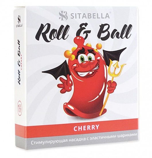 Стимулирующий презерватив-насадка Roll   Ball Cherry - Sitabella - купить с доставкой в Копейске