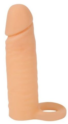 Насадка на фаллос с кольцом для мошонки - 16 см. - Sex Expert - в Копейске купить с доставкой