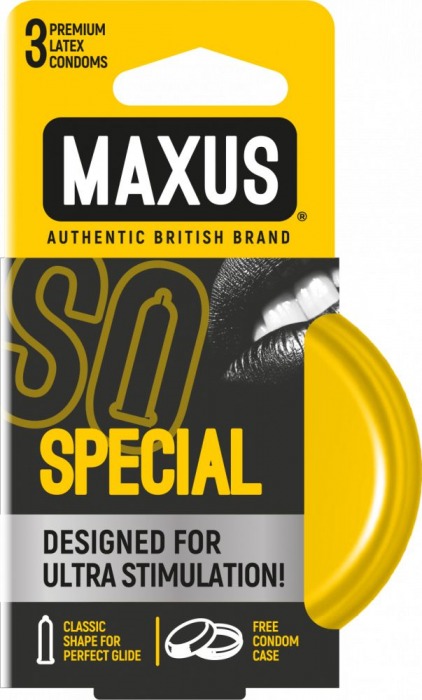 Презервативы с точками и рёбрами в железном кейсе MAXUS Special - 3 шт. - Maxus - купить с доставкой в Копейске