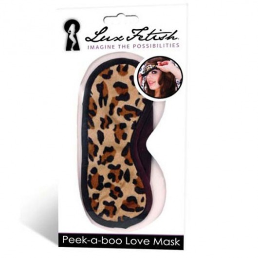 Леопардовая маска на глаза Peek-a-Boo - Lux Fetish - купить с доставкой в Копейске