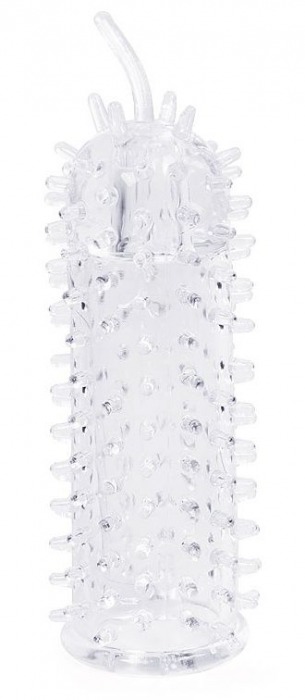 Закрытая рельефная насадка Crystal sleeve с усиками - 12 см. - Erowoman-Eroman - в Копейске купить с доставкой