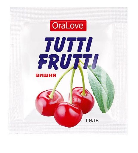 Пробник гель-смазки Tutti-frutti с вишнёвым вкусом - 4 гр. - Биоритм - купить с доставкой в Копейске