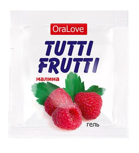 Пробник гель-смазки Tutti-frutti с малиновым вкусом - 4 гр. - Биоритм - купить с доставкой в Копейске