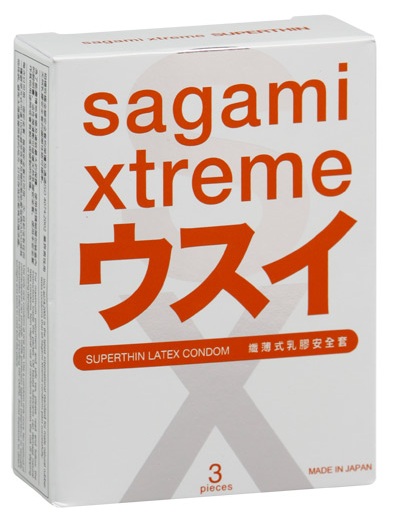 Ультратонкие презервативы Sagami Xtreme SUPERTHIN - 3 шт. - Sagami - купить с доставкой в Копейске