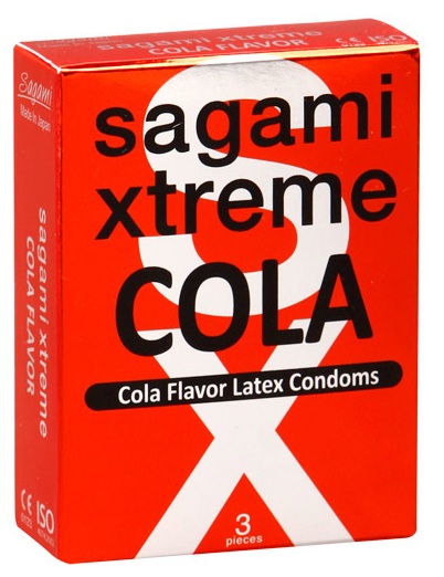 Ароматизированные презервативы Sagami Xtreme COLA - 3 шт. - Sagami - купить с доставкой в Копейске