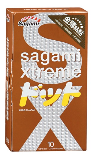 Презервативы Sagami Xtreme FEEL UP с точечной текстурой и линиями прилегания - 10 шт. - Sagami - купить с доставкой в Копейске