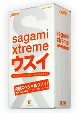 Ультратонкие презервативы Sagami Xtreme SUPERTHIN - 15 шт. - Sagami - купить с доставкой в Копейске