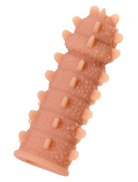 Телесная реалистичная насадка KOKOS Extreme Sleeve 04 с дополнительной стимуляцией - 12,7 см. - KOKOS - в Копейске купить с доставкой