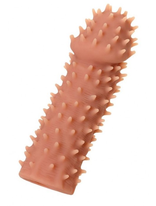 Телесная реалистичная насадка KOKOS Extreme Sleeve 07 с дополнительной стимуляцией - 12,7 см. - KOKOS - в Копейске купить с доставкой