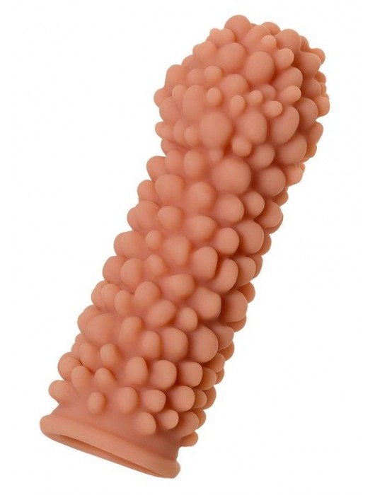 Телесная реалистичная насадка KOKOS Extreme Sleeve 08 с дополнительной стимуляцией - 12,7 см. - KOKOS - в Копейске купить с доставкой