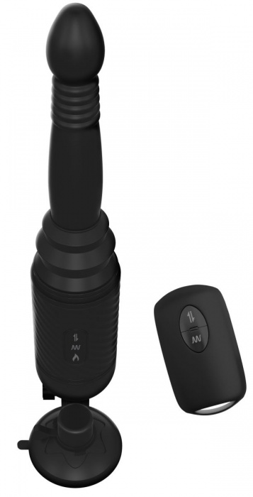 Черный вибромассажер с функцией поступательных движений Ass Thruster - Pipedream - купить с доставкой в Копейске