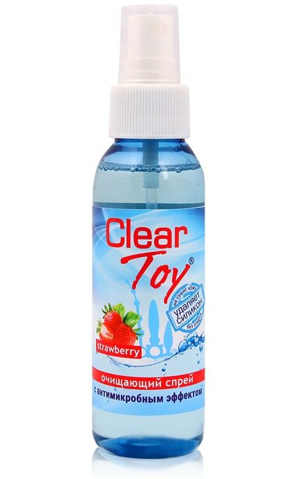 Очищающий спрей для игрушек CLEAR TOY Strawberry - 100 мл. - Биоритм - купить с доставкой в Копейске