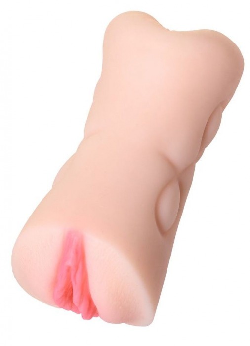 Телесный двусторонний мастурбатор Rich Fruit - вагина и анус - ToyFa - в Копейске купить с доставкой