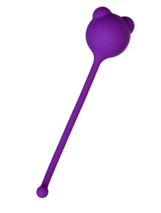 Фиолетовый силиконовый вагинальный шарик A-Toys с ушками - A-toys