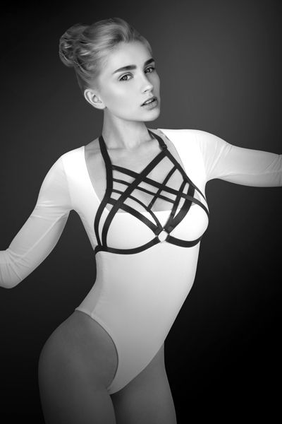 Черная упряжь на грудь Clara - Bijoux Pour Toi - купить с доставкой в Копейске