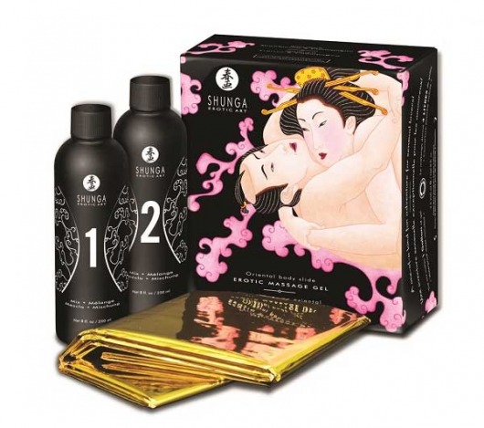 Массажный гель с ароматом шампанского и клубники - Shunga - купить с доставкой в Копейске