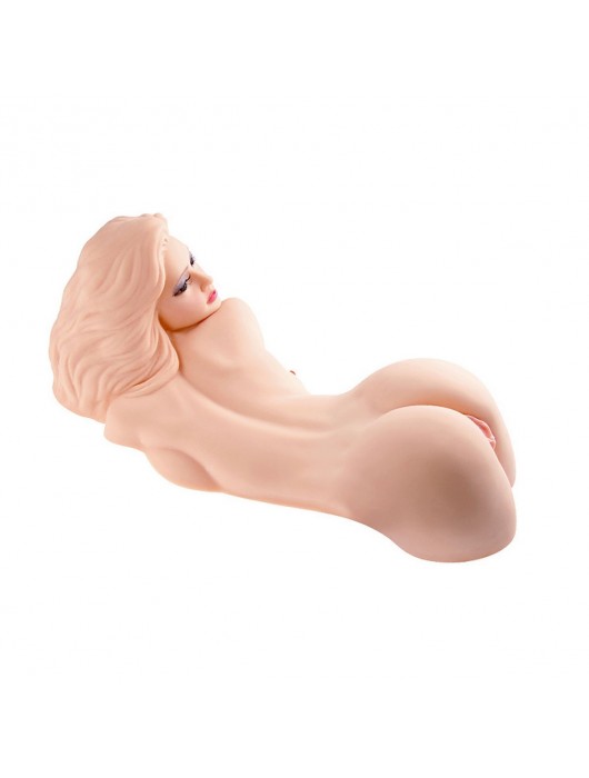 Реалистичный торс девушки Hera 1 с тремя отверстиями и вибрацией - KOKOS - в Копейске купить с доставкой