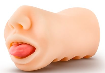 Телесный мастурбатор-ротик с язычком Oral Anne - Blush Novelties - в Копейске купить с доставкой