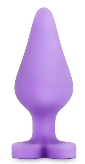 Фиолетовая анальная пробка Naughty Candy Heart Do Me Now - 8,9 см. - Blush Novelties - купить с доставкой в Копейске