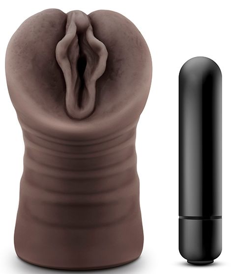 Коричневый мастурбатор-вагина Alexis - Blush Novelties - в Копейске купить с доставкой