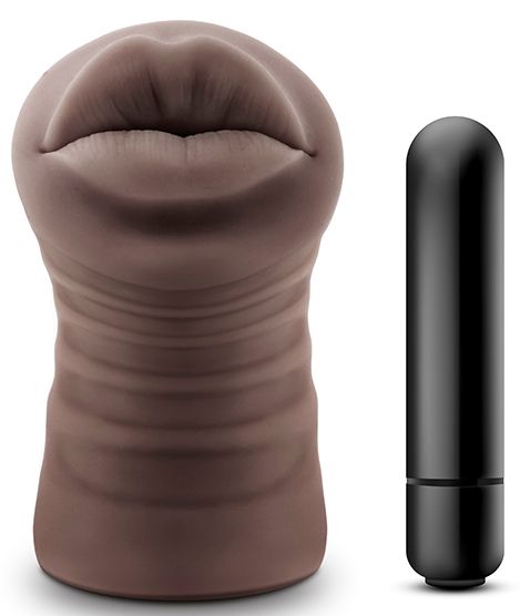 Коричневый мастурбатор-ротик Renee - Blush Novelties - в Копейске купить с доставкой