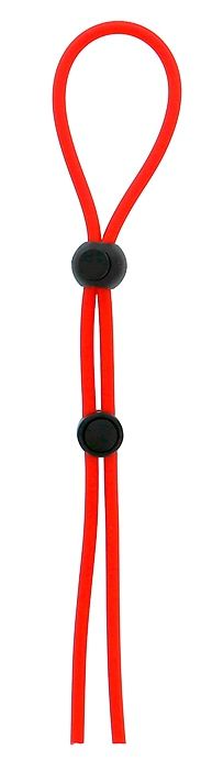 Красное лассо на пенис с двумя бусинами STRETCHY LASSO CAGE - Dream Toys - в Копейске купить с доставкой